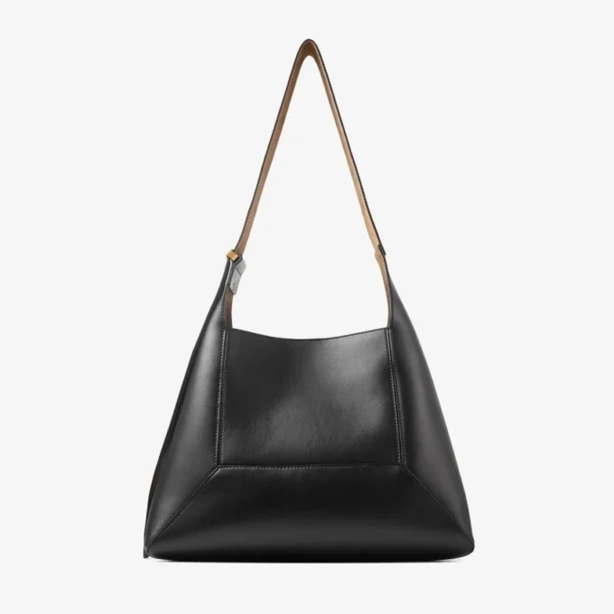 Diamond Hobo Medium zwarte leren schoudertas Diamond Hobo Medium zwarte leren schoudertas