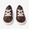 Diamond Light Flex F Chocoladebruin en Latte-kleurige leren mix en fijne raffia sneakers