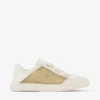 Diamond Light Flex F Goud en Latte leer mix en metallic geweven mesh sneakers Diamond Light Flex F Goud en Latte leer mix en metallic geweven mesh sneakers