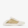Diamond Light Flex F Goud en Latte leer mix en metallic geweven mesh sneakers Diamond Light Flex F Goud en Latte leer mix en metallic geweven mesh sneakers