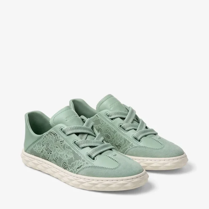 Diamond Light Flex F Lage sneakers van een mix van Verde-leer en geperforeerd leer Diamond Light Flex F Lage sneakers van een mix van Verde-leer en geperforeerd leer