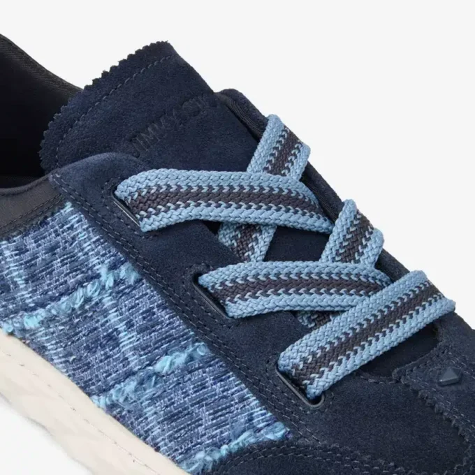 Diamond Light Flex F Marine leer mix en crosshatch denim sneakers Diamond Light Flex F Marine leer mix en crosshatch denim sneakers