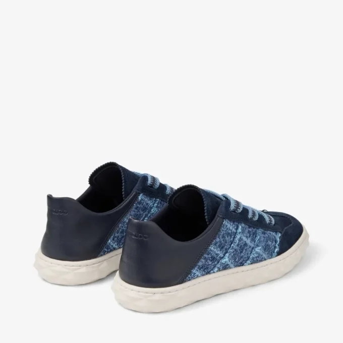 Diamond Light Flex F Marine leer mix en crosshatch denim sneakers Diamond Light Flex F Marine leer mix en crosshatch denim sneakers