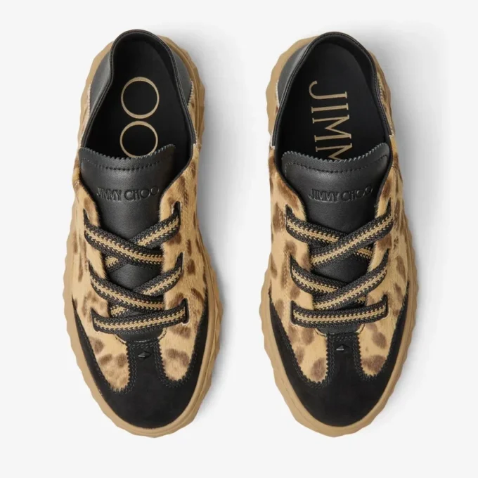 Diamond Light Flex F Natuurlijke ponyhuid sneakers met luipaardprint Diamond Light Flex F Natuurlijke ponyhuid sneakers met luipaardprint