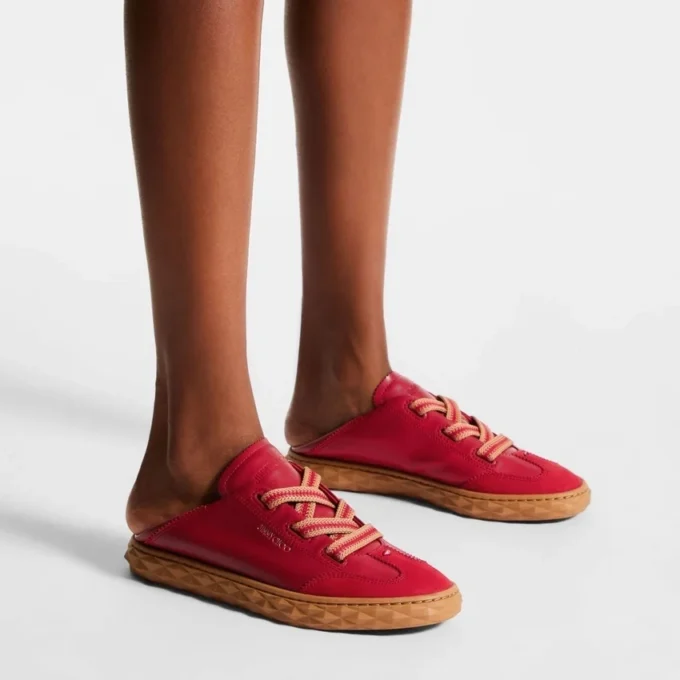 Diamond Light Flex F Ruby Red leren sneakers