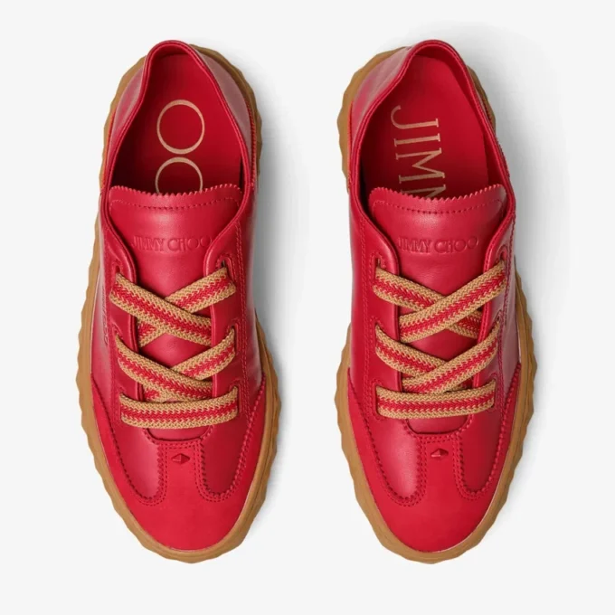 Diamond Light Flex F Ruby Red leren sneakers