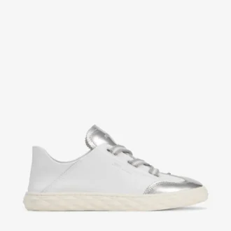 Diamond Light Flex F zilverkleurig metallic nappalederen sneakers