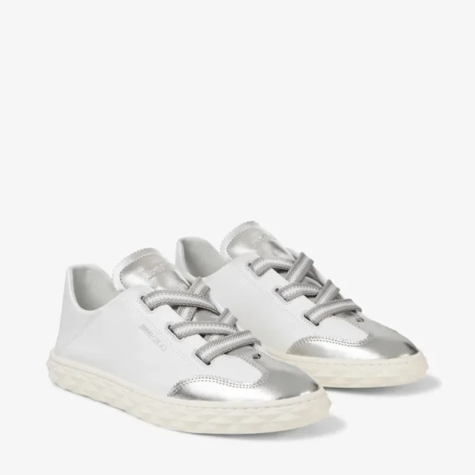 Diamond Light Flex F zilverkleurig metallic nappalederen sneakers Diamond Light Flex F zilverkleurig metallic nappalederen sneakers
