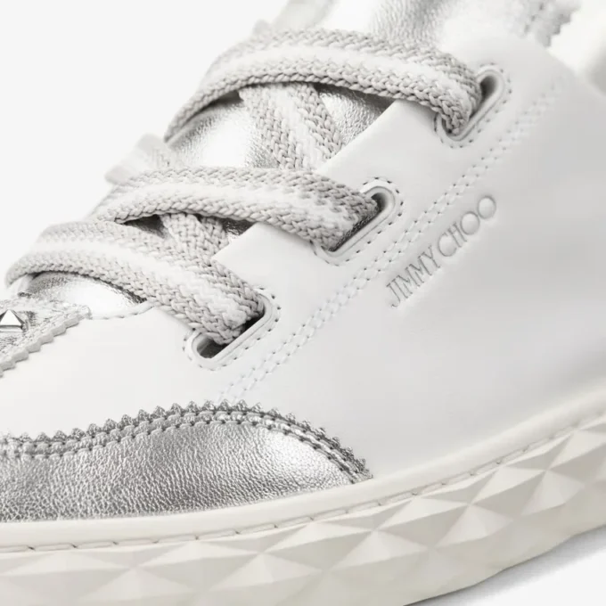Diamond Light Flex F zilverkleurig metallic nappalederen sneakers Diamond Light Flex F zilverkleurig metallic nappalederen sneakers