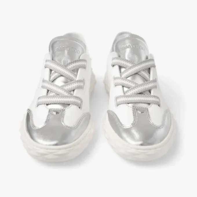 Diamond Light Flex F zilverkleurig metallic nappalederen sneakers Diamond Light Flex F zilverkleurig metallic nappalederen sneakers