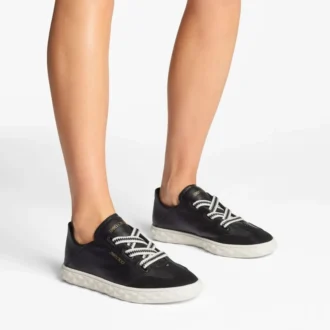 Diamond Light Flex F zwarte leren sneakers