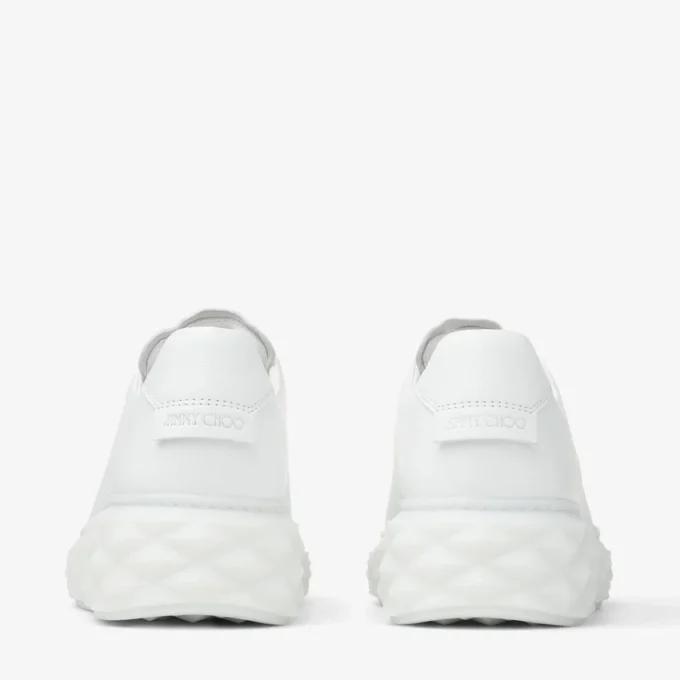 Diamond Light Maxi F Witte lage sneakers van nappaleer met plateauzool Diamond Light Maxi F Witte lage sneakers van nappaleer met plateauzool