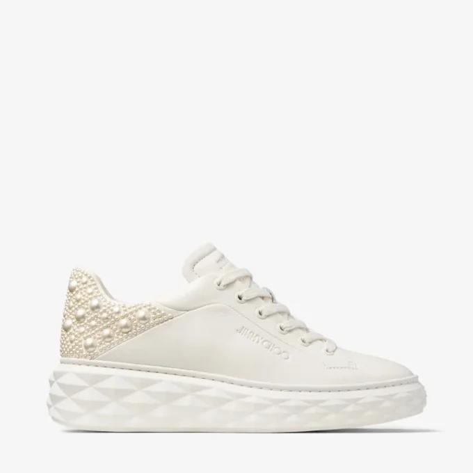 Diamond Maxi F II Latte Nappa-leren Pearl-sneakers Diamond Maxi F II Latte Nappa-leren Pearl-sneakers