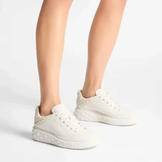 Diamond Maxi F II Latte Nappa-leren Pearl-sneakers