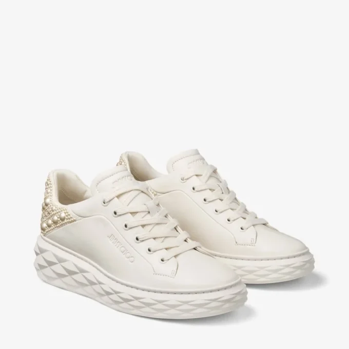 Diamond Maxi F II Latte Nappa-leren Pearl-sneakers Diamond Maxi F II Latte Nappa-leren Pearl-sneakers