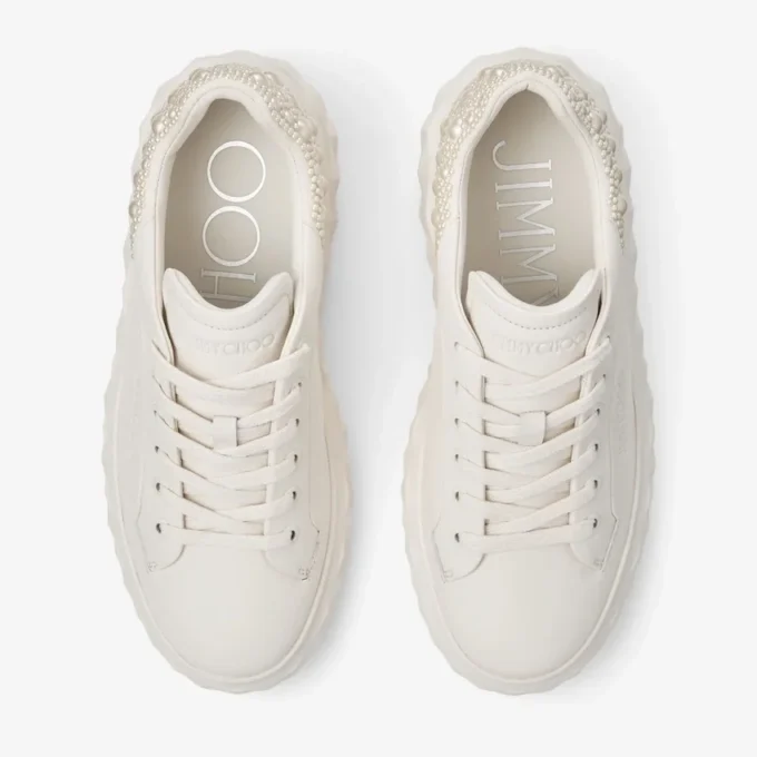 Diamond Maxi F II Latte Nappa-leren Pearl-sneakers Diamond Maxi F II Latte Nappa-leren Pearl-sneakers