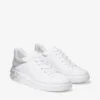 Diamond Maxi F II Witte & Zilveren Nappalederen Glittersneakers Diamond Maxi F II Witte & Zilveren Nappalederen Glittersneakers