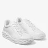 Diamond Maxi M II witte nappalederen platform sneakers