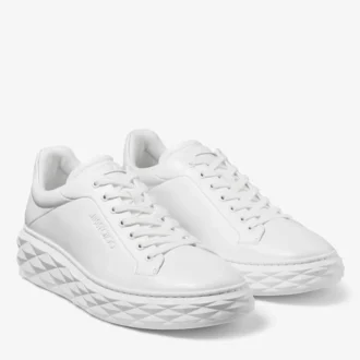 Diamond Maxi M II witte nappalederen platform sneakers
