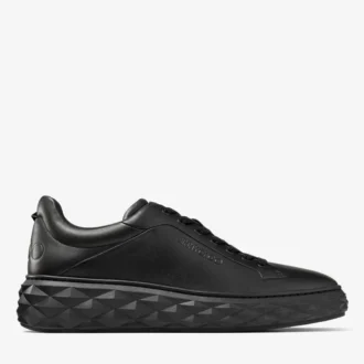 Diamond Maxi M II Zwarte Nappalederen Platform Sneakers