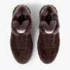 Diamond Maxi Retro M Chocoladebruine fluweel suède lage sneakers met schapenvacht Diamond Maxi Retro M Chocoladebruine fluweel suède lage sneakers met schapenvacht