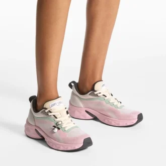 Diamond Run F Moon and Rose Knit Jacquard Mix Sneakers