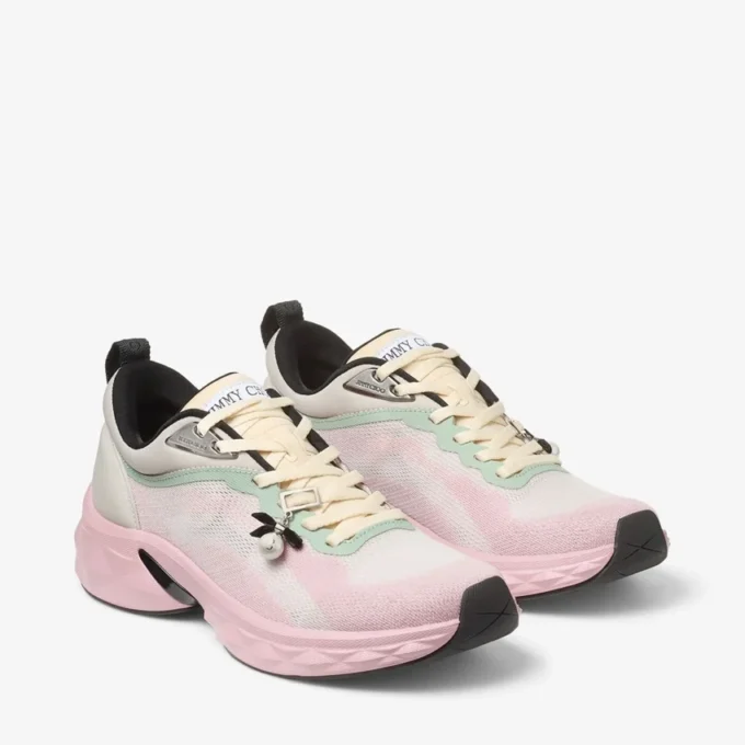 Diamond Run F Moon and Rose Knit Jacquard Mix Sneakers