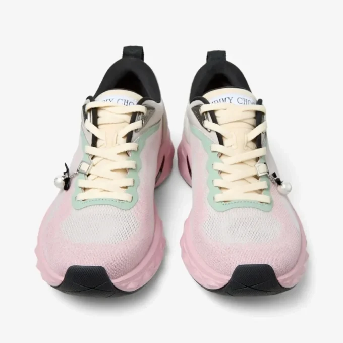 Diamond Run F Moon and Rose Knit Jacquard Mix Sneakers