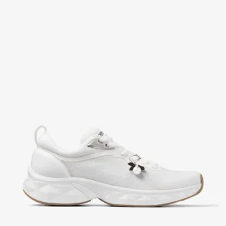 Diamond Run F Witte sneakers van gebreide jacquardmix