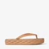 Diamond-teenslippers Karamelkleurige rubberen teenslippers