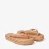 Diamond-teenslippers Karamelkleurige rubberen teenslippers