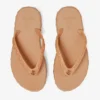 Diamond-teenslippers Karamelkleurige rubberen teenslippers