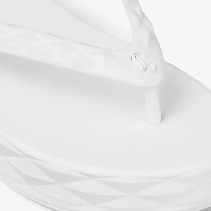 Diamond-teenslippers Optisch witte rubberen platte schoenen