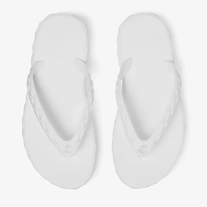 Diamond-teenslippers Optisch witte rubberen platte schoenen
