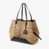 Diamond Tote Large Natuurlijke Pony-draagtas met luipaardprint