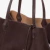 Diamond Tote Medium koffiekleurige suède draagtas