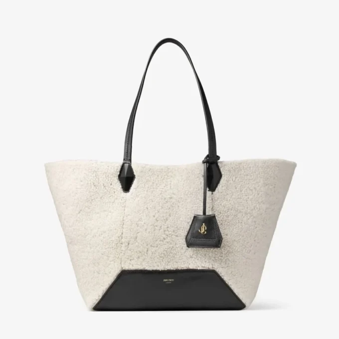 Diamond Tote Medium Natuurlijke schapenvacht draagtas