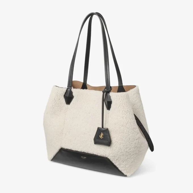 Diamond Tote Medium Natuurlijke schapenvacht draagtas