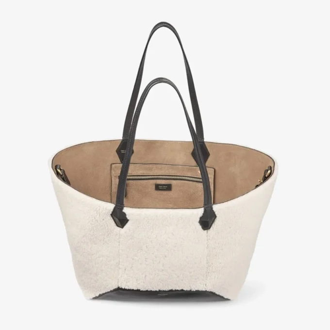 Diamond Tote Medium Natuurlijke schapenvacht draagtas