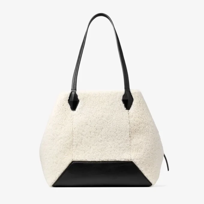 Diamond Tote Medium Natuurlijke schapenvacht draagtas