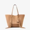 Diamond Tote Medium Toffee suède draagtas met franjes Diamond Tote Medium Toffee suède draagtas met franjes