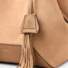 Diamond Tote Medium Toffee suède draagtas met franjes Diamond Tote Medium Toffee suède draagtas met franjes