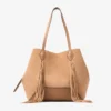 Diamond Tote Medium Toffee suède draagtas met franjes Diamond Tote Medium Toffee suède draagtas met franjes
