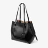 Diamond Tote Medium zwarte kalfsleren draagtas
