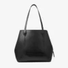 Diamond Tote Medium zwarte kalfsleren draagtas