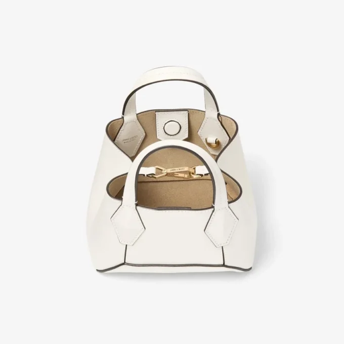 Diamond Tote Mini Latte leren mini-tote
