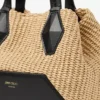 Diamond Tote Mini natuurlijke raffia-draagtas