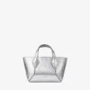 Diamond Tote Mini Zilveren Vintage Metallic Leren Minitas Diamond Tote Mini Zilveren Vintage Metallic Leren Minitas