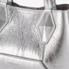 Diamond Tote Mini Zilveren Vintage Metallic Leren Minitas Diamond Tote Mini Zilveren Vintage Metallic Leren Minitas