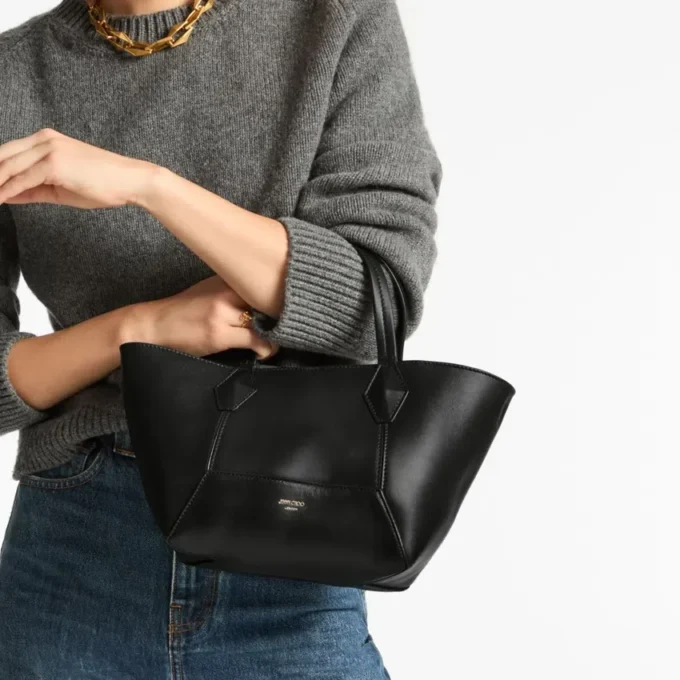 Diamond Tote Small Zwarte kalfsleren draagtas Diamond Tote Small Zwarte kalfsleren draagtas